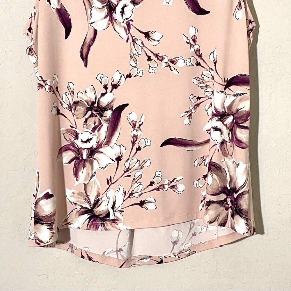 Karl Lagerfeld Floral Sleeveless Pleated Blouse - Picture 7 of 10